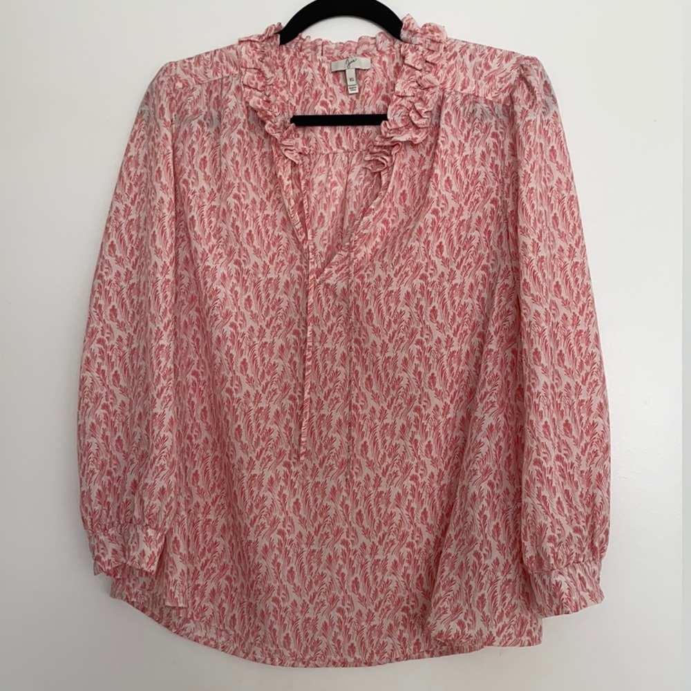 Joie pink and white top